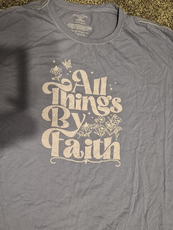 Maurices Tops - maurices Blue "All Things By Faith" Graphic Tee